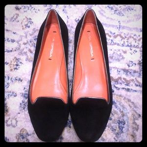 🖤 VIA SPIGA Suede Flats Black Silver 7